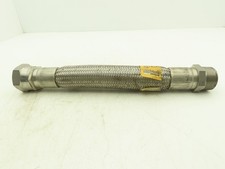 Parker 15" Braided Stainless Steel Flex Hose 1-1/2" NPT to Female 37 Degree