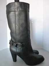 Pier One * Stiefel * Größe 42 schwarz * Glatt - Leder * ohne Reißverschluß * Neu