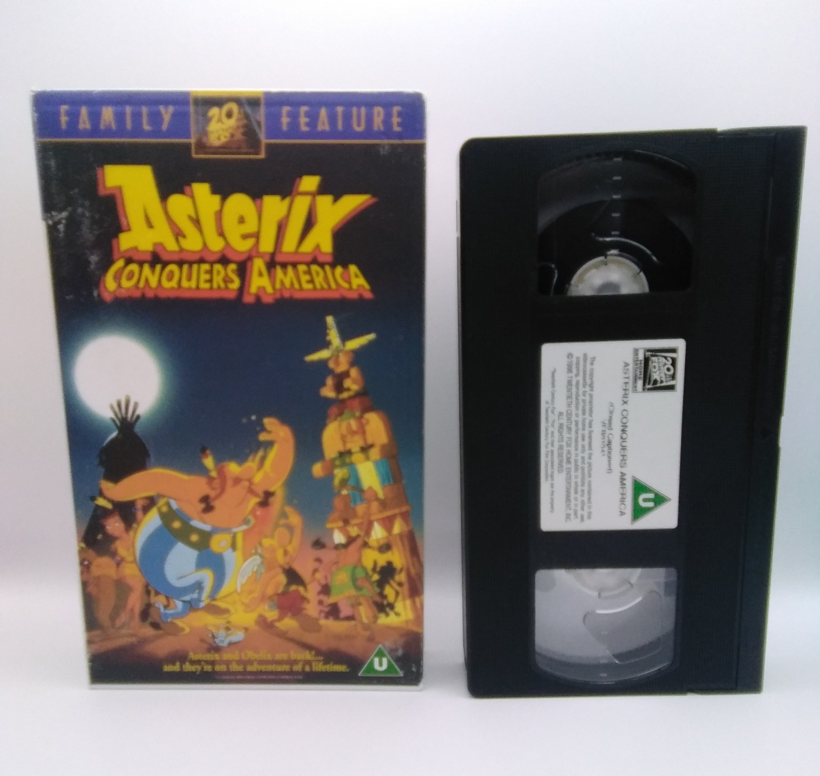 Asterix Conquers America VHS Pal 1996 retro Video Tape.