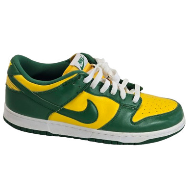 Nike Men's  Dunk Low SP Brazil Sneakers Shoes Green Yellow Varsity Maize Sz 12