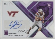 2017 Panini Elite Draft Picks Status Purple Die-Cut 49/99 Sam Rogers Auto k5n