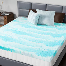 Premium Gel Memory Foam Mattress Topper US Certified Comfort Bed Pad for Cooling