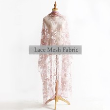 1 m Blumen Pailletten Spitze Netz transparenter Stoff Schneiderei Vorhänge Zum Selbermachen Material