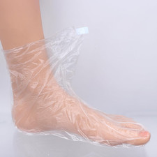 200 Pcs Plastic Foot Covers for Moisturizing Socks Disposable Pedicure Spa Mask