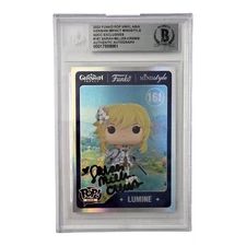 Genshin Impact Autograph Card Funko Lumine Sarah Miller Crews Signed Beckett 861