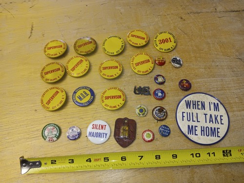 ESTATE lot Pins Union Boat Ship Builder Supervisor Assortment Political WW2 50's
