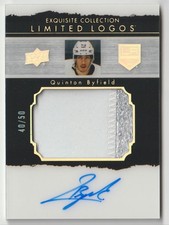 2021-22 UPPER DECK EXQUISITE COLLECTION LIMITED LOGOS AUTO QUINTON BYFIELD 40/50