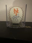 David Wright Signed New York Mets Logo Official Major League Baseball Beckett