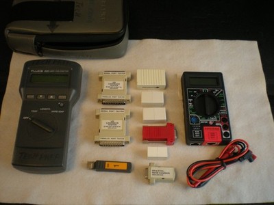 Fluke 620 LAN Cable Tester, Box, Adapters, Manual + EXTRAS (SEE DESCRIPTION)