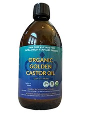 QUEEN OF THE THRONES Organic Golden Castor Oil 500mL 16.9oz 100 Pure Exp 2026