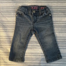 Baby Girl THE CHILDREN  S PLACE Blue Super Skinny Stretch Jeans Sz 9-12 M