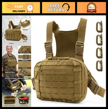 Tactical EDC Chest Bag Utility Molle Rig Pouch with CCW Compartment, Adjustable
