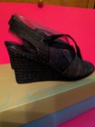NEW Life Stride Black Rattan Espadrille Wedge Heel Sandal Ankle Strap Size 9 — photo 4