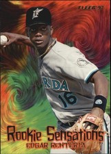 1997 Fleer Rookie Sensations #11 Edgar Renteria Card. rookie card picture