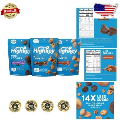 Sugar Free Cookies 3-Pack - Keto, Low Carb, Gluten Free, Diabetic Friendly Snack
