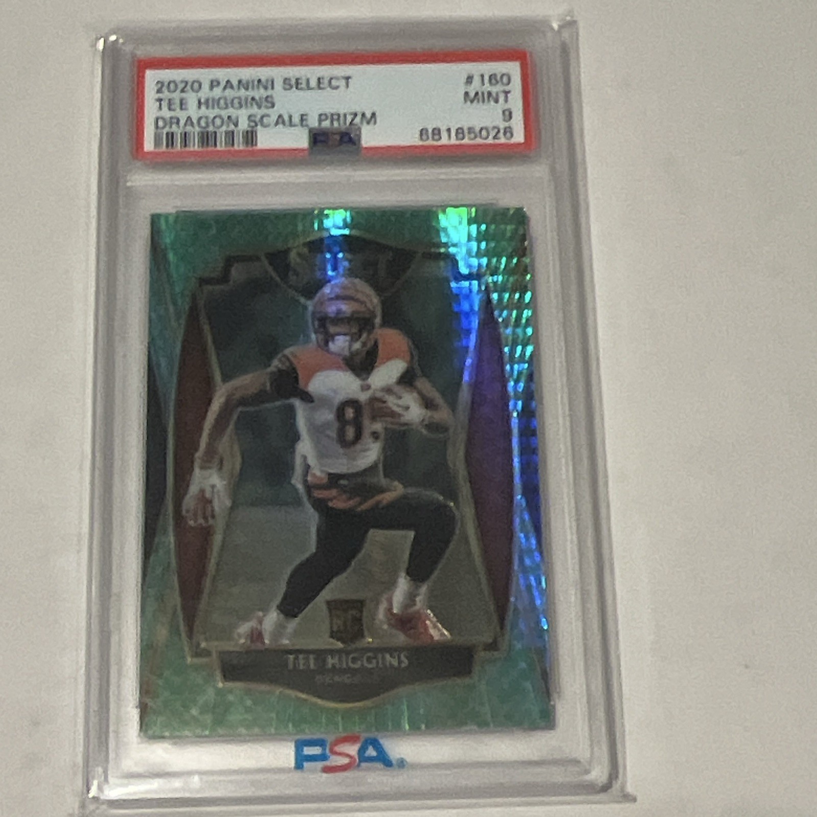 Panini 2020 Select Tee Higgins #160 Dragon Scale Prizm /67 PSA 9 RC
