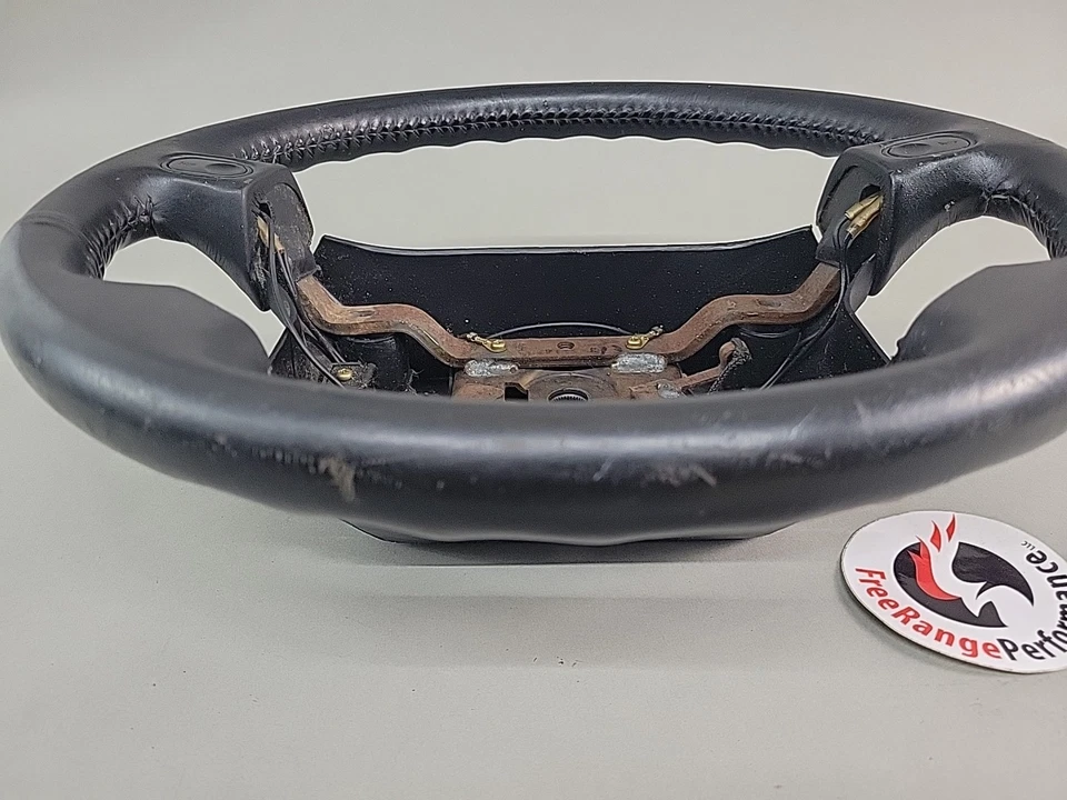 1990-1997 Mazda Miata Leather OEM Leather Steering Wheel Black MX5 MX-5 - Image 2 of 4