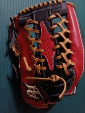 High Gold Leather Baseball Glove Left-handed Red/Black Near Mint