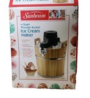 VTG Sunbeam Electric Ice Cream Maker 4 Qt Wooden Bucket High Quality - Open Box