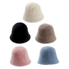 Womens Winter Fisherman Hat Female Headwear Fisherman Caps Warm Bucket Hat for