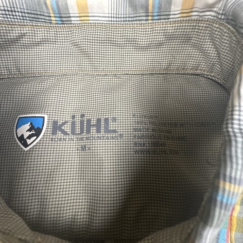 Camisa Kuhl Para Hombres Mediana Cuadros Eluxur Abotonada Manga Corta Aire Libre Senderismo - Imagen 3 de 6