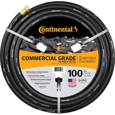 Water Hose Rubber Black Commercial Grade Heavy-duty Premium 5/8 in. Dia x 100 ft