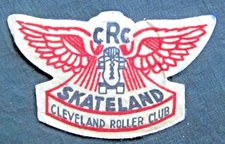 Cleveland OH - Authentic original CRC SKATELAND Roller Rink PATCH, c 1946 - 1955