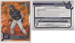 2022 Bowman Chrome Sapphire Edition Orange /75 Ryan Vilade #14 Rookie RC