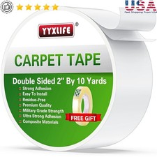 Heavy Duty Double Sided Rug Tape Non Slip Adhesive Residue Free Secure Hold New