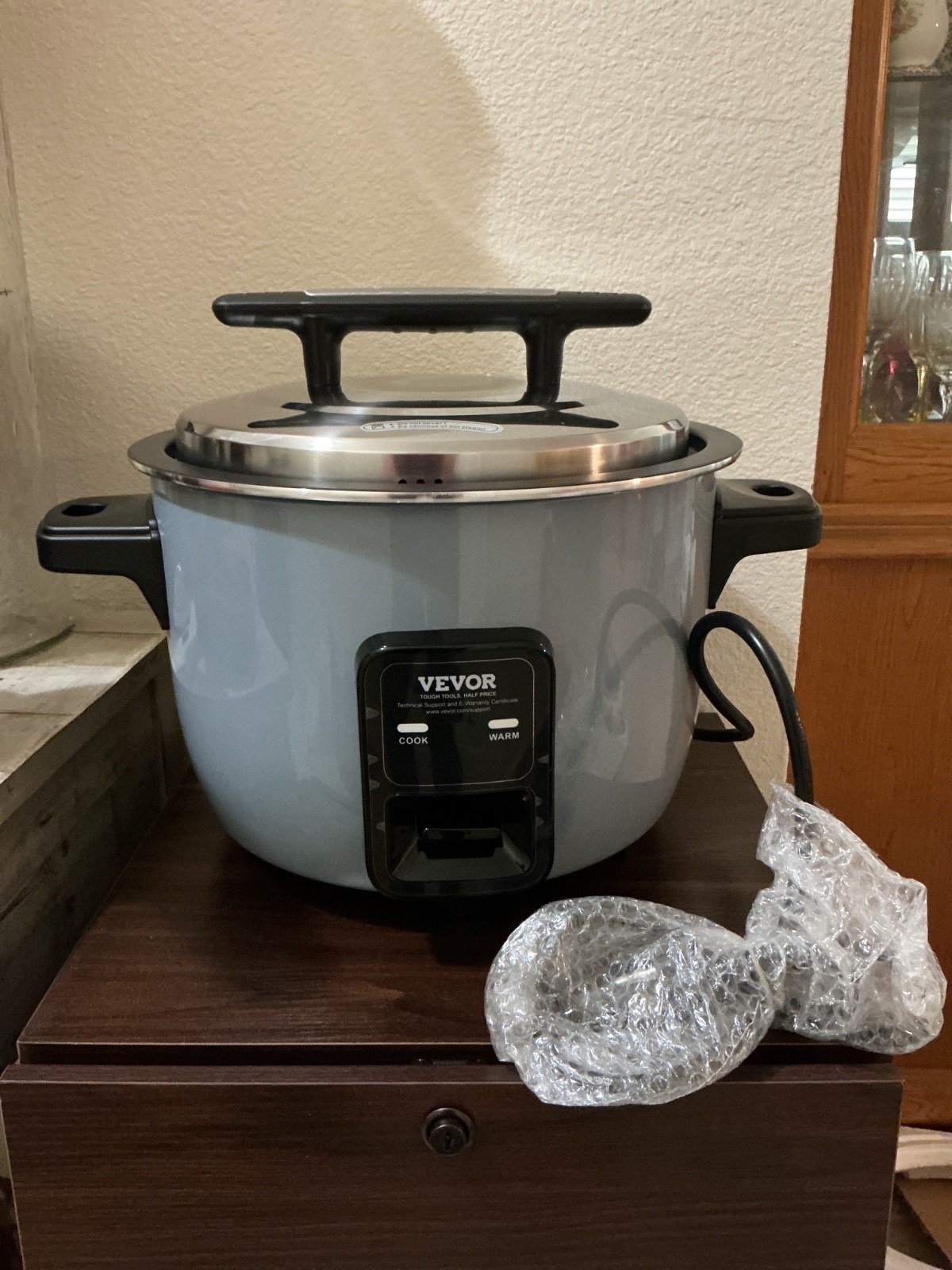 VEVOR Commercial Rice Cooker 40-Cup Non-Stick Pot 8L 24H Kee