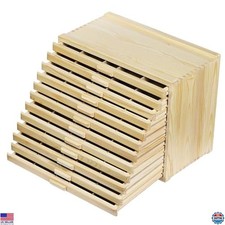 Vencer VAO-021 12-Drawer Pine Artist Supply Storage Box with Custom Compartments
