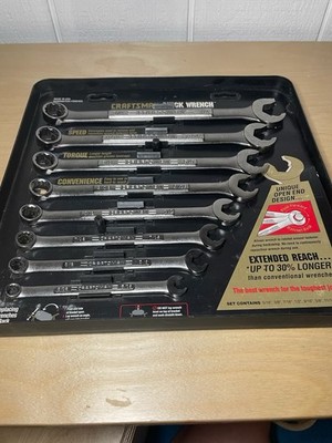 Craftsman Vintage Quick Wrench Sets SAE Metric 42359 42358 16pcs Total With Tray