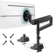 Single Monitor-Arm Heavy Duty for 24-57-inch - Ultrawide Aluminum Single Pole...