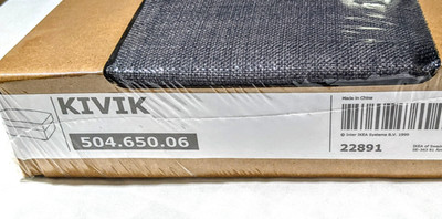 Ikea KIVIK Footstool / Ottoman Cover Slipcover SKIFTEBO DARK GRAY Sealed!