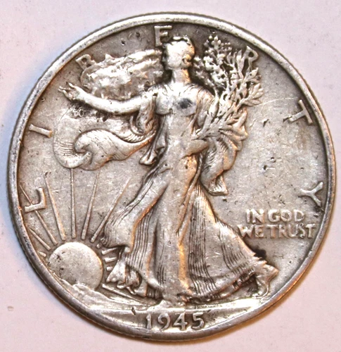 1945-D Walking Liberty Half Dollar - VF - #980EC
