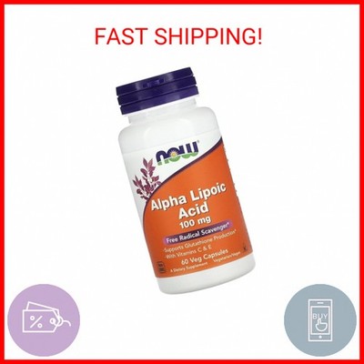NOW Foods Alpha Lipoic Acid 100mg with E & C, 60 Vegetarian Capsules