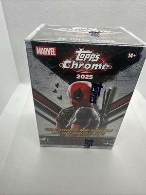 2025 Topps Chrome DEADPOOL Value Blaster BOX (28 Cards) MARVEL New