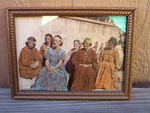 Unusual 1920s Photo White Women in Indian Dress San Antonio Texas Color Tinted