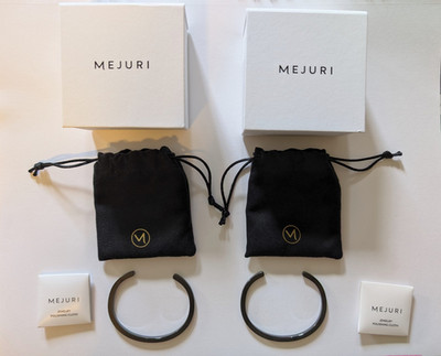 Mejuri Black Titanium Cuff Mens Two peices in Original Packaging