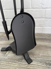 Inglenook 4 Piece Black Companion Set Poker Shovel Brush Stand FIRE68