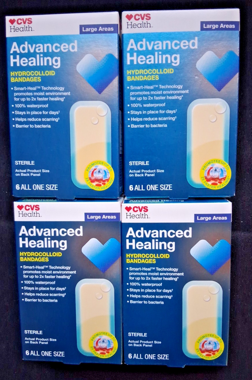 8 Boxes Cvs Hydrocolloid Advanced Healing Bandages Large Area Smart Heal Nib
