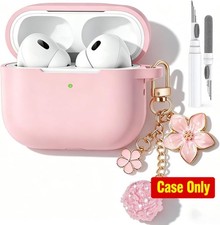 Cute Airpods Pro 3 Case Cover for Girl Women, Soft Silicone Protective Skin, Pin