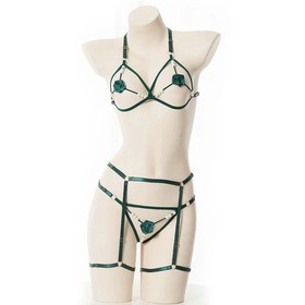 Lingerie for Women Sexy Embroidery Open Bra Sets Through Fancy Underwear Pearl