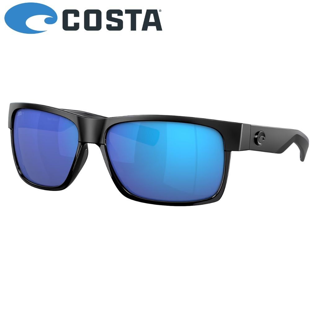 Gafas de sol polarizadas COSTA MEDIA LUNA negro brillante/marco negro mate/az...