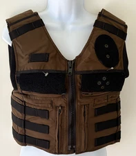 SAFARILAND Bothell Oregon City Armor Carrier Front Open XS/S SHORT Brown Molle