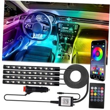 Car Interior Lights, 12V LED Strip Lights with App  Cigarette Lighter Adapter