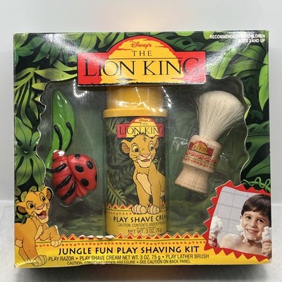 VTG Disney The Lion King Jungle Fun Play Shaving Kit Play Razor Cream & Brush