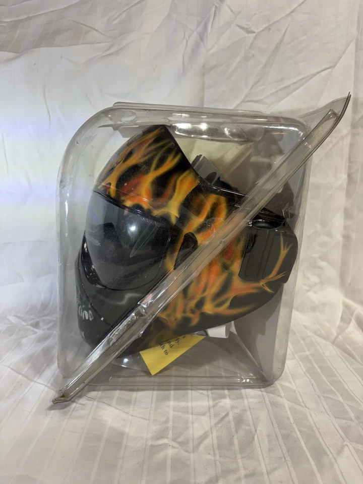 Save Phace motorcycle flaming skull face shield Brand New - Image 3 of 4