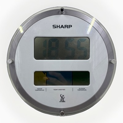 Sharp Atomic Digital Wall Clock SPC906 *DOES NOT HAVE EXTERNAL SENSOR*
