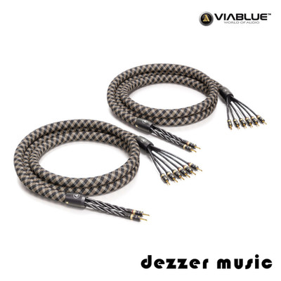 ViaBlue 2x 1,50m SC-6 Air Silver - Tri-Wire Lautsprecherkabel - T8 /Bananas C